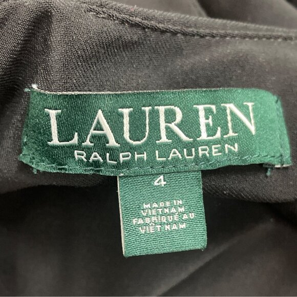 Ralph Lauren Womens Black Jumpsuit Cold Shoulder Wide Leg Elegant Size 4 - Picture 7 of 8